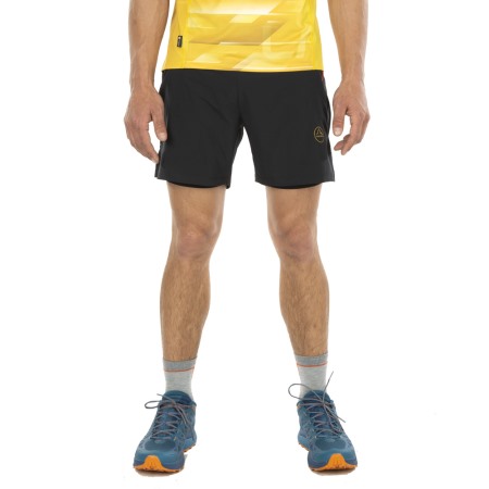 La Sportiva Bekleidung Schwarz Gelb Ultradistanz Kurz 7 M