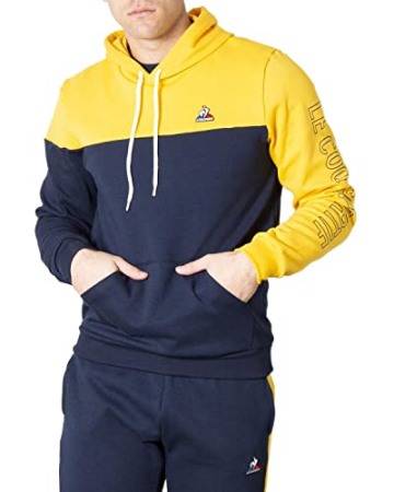 Le Coq Sportif Mens Saison 2 No1 Logo Hoodie La Sportiva Apparel Blue