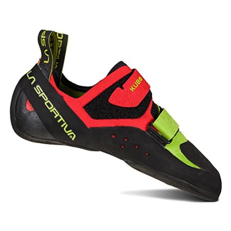 Mens Kubo Rock Climbing Shoes Goji Neon La Sportiva Schuhe