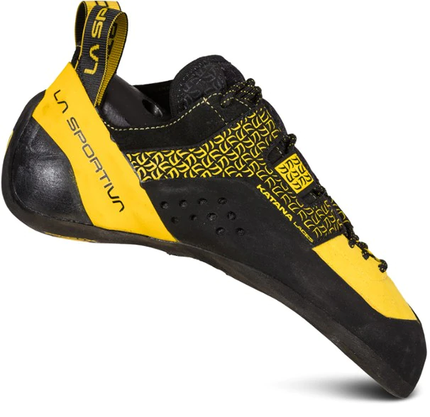 La Sportiva Schuhe Gelb Schwarz Katana Schnürsenkel Kletterschuhe