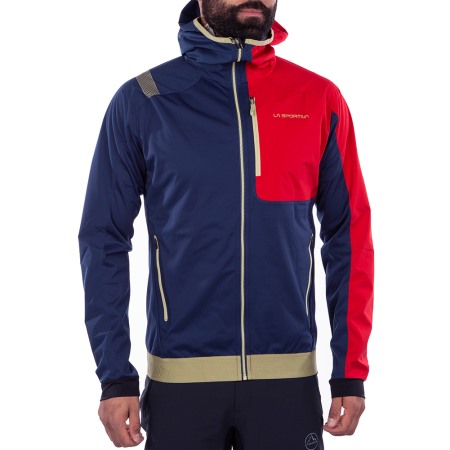 La Sportiva Bekleidung Night Blue Tango Red Macnas Hoody M