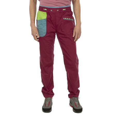 Mandala Pant W La Sportiva Apparel Red Plum Lime Green